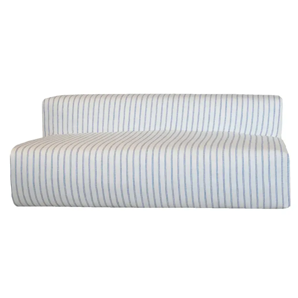 Sofa 3-seter (1 modul) – blåstripet lin Bedtime.no.