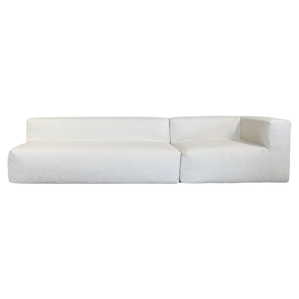 Sofa 4 seter (1 benk + høyre modul) – Bouclé wool Bedtime.no.