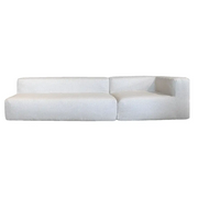Sofa 4 seter (1 benk + høyre modul) – Naturlig lin Bedtime.no.