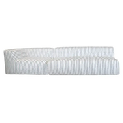 Sofa 4 seter (1 benk + venstre modul) – Blåstripet lin Bedtime.no.