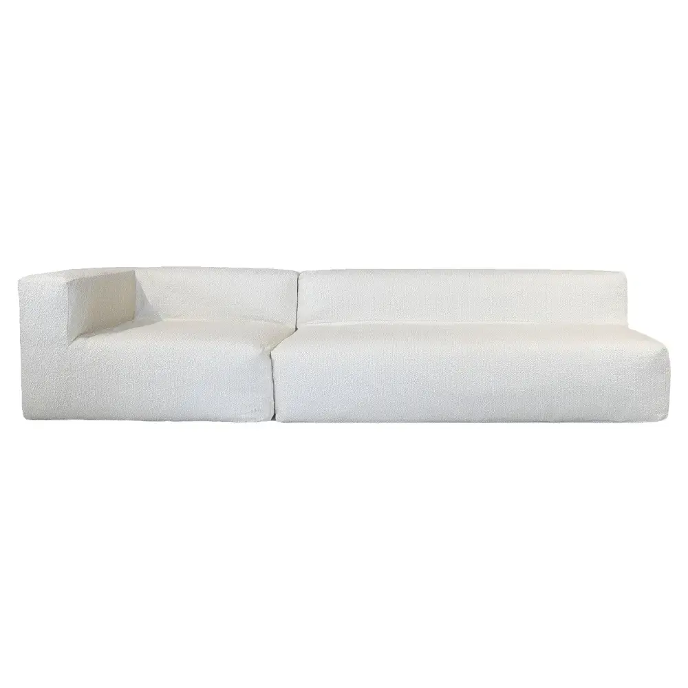 Sofa 4 seter (1 benk + venstre modul) – Bouclé wool Bedtime.no.