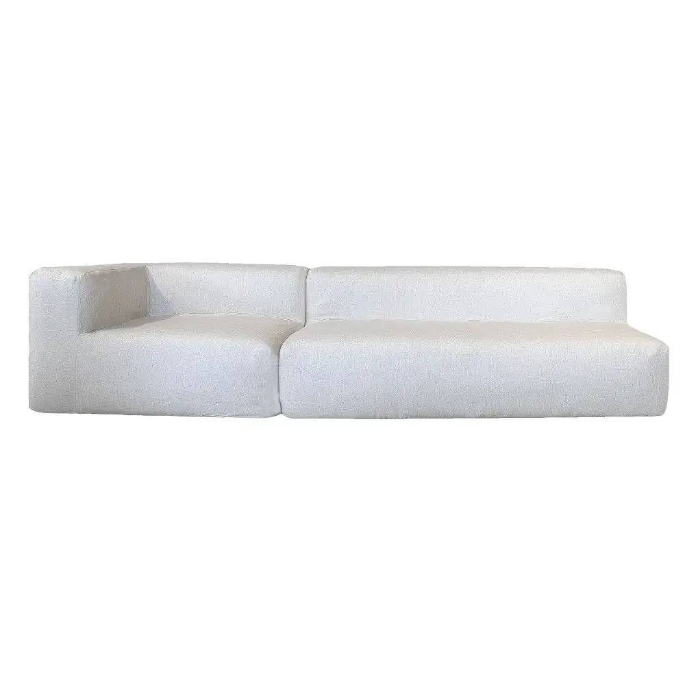 Sofa 4 seter (1 benk + venstre modul) – Naturlig lin Bedtime.no.
