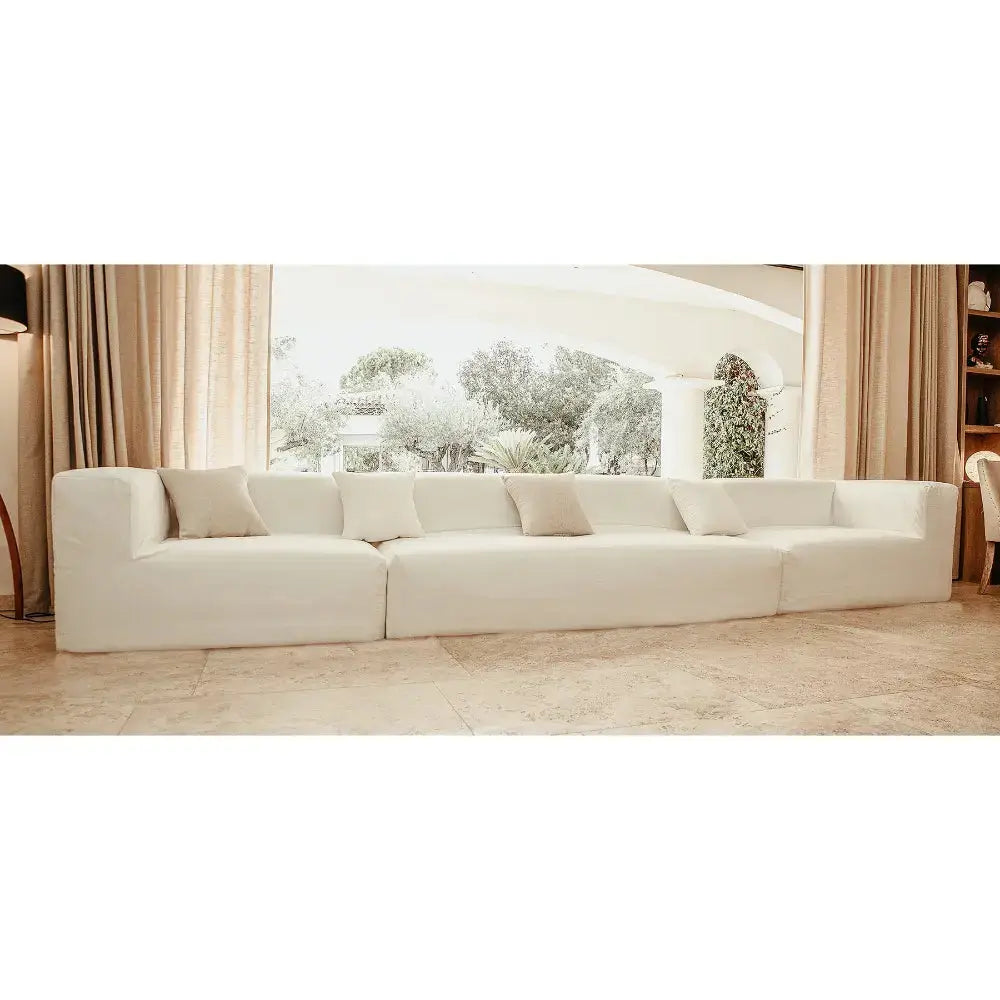 Sofa 5 seter (1 benk + 2 moduler) - Hvit Bedtime.no.