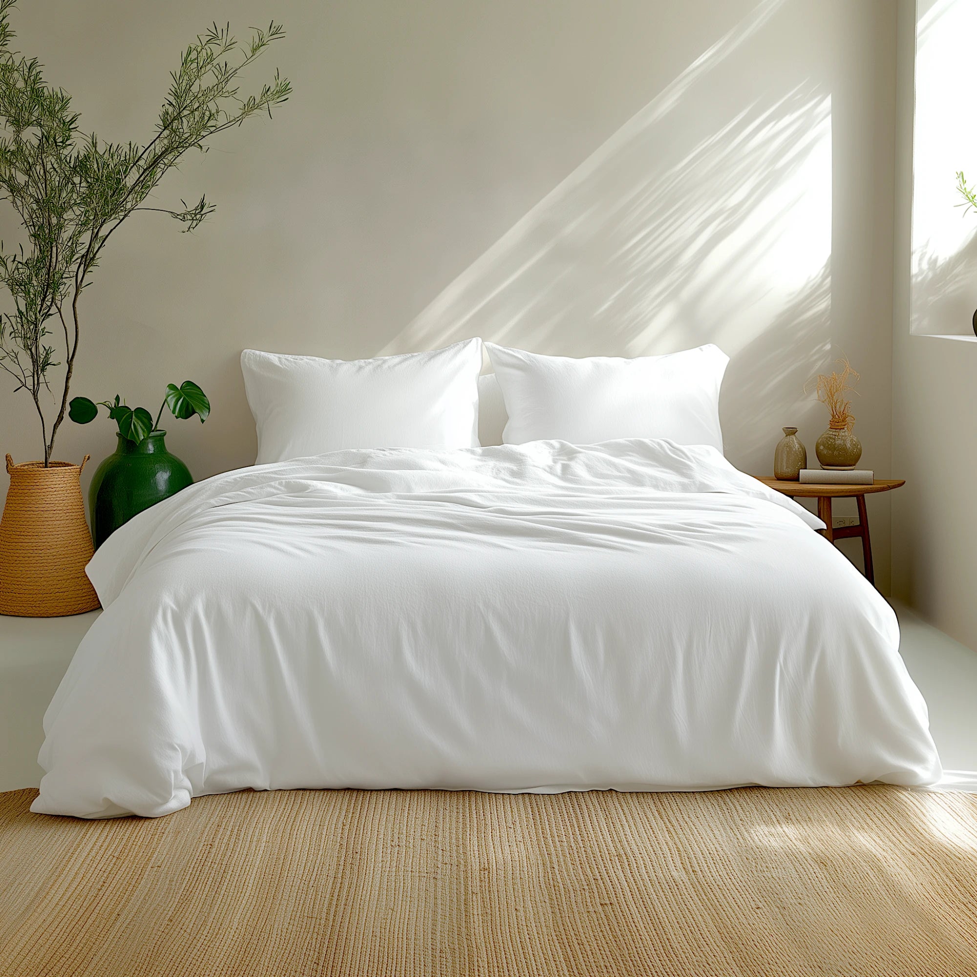 Soft Cotton Sengesett Hvit
