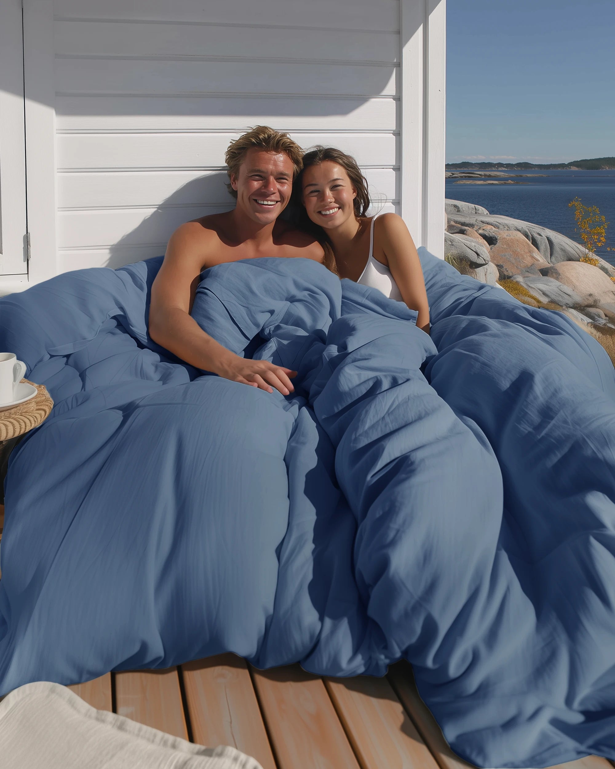 Soft Cotton Sengesett Blå