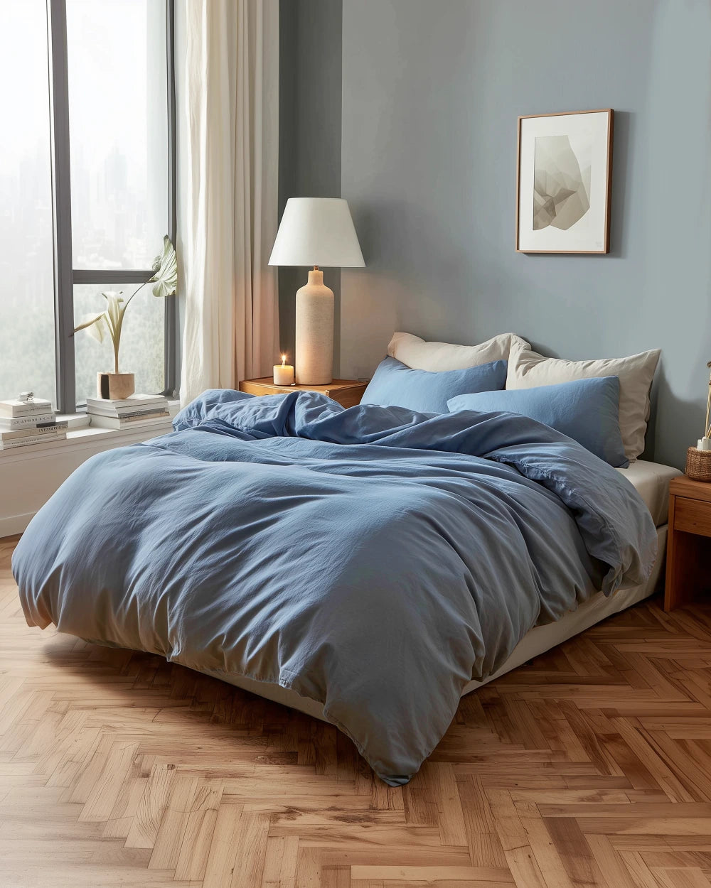 Soft Cotton Sengesett Blå