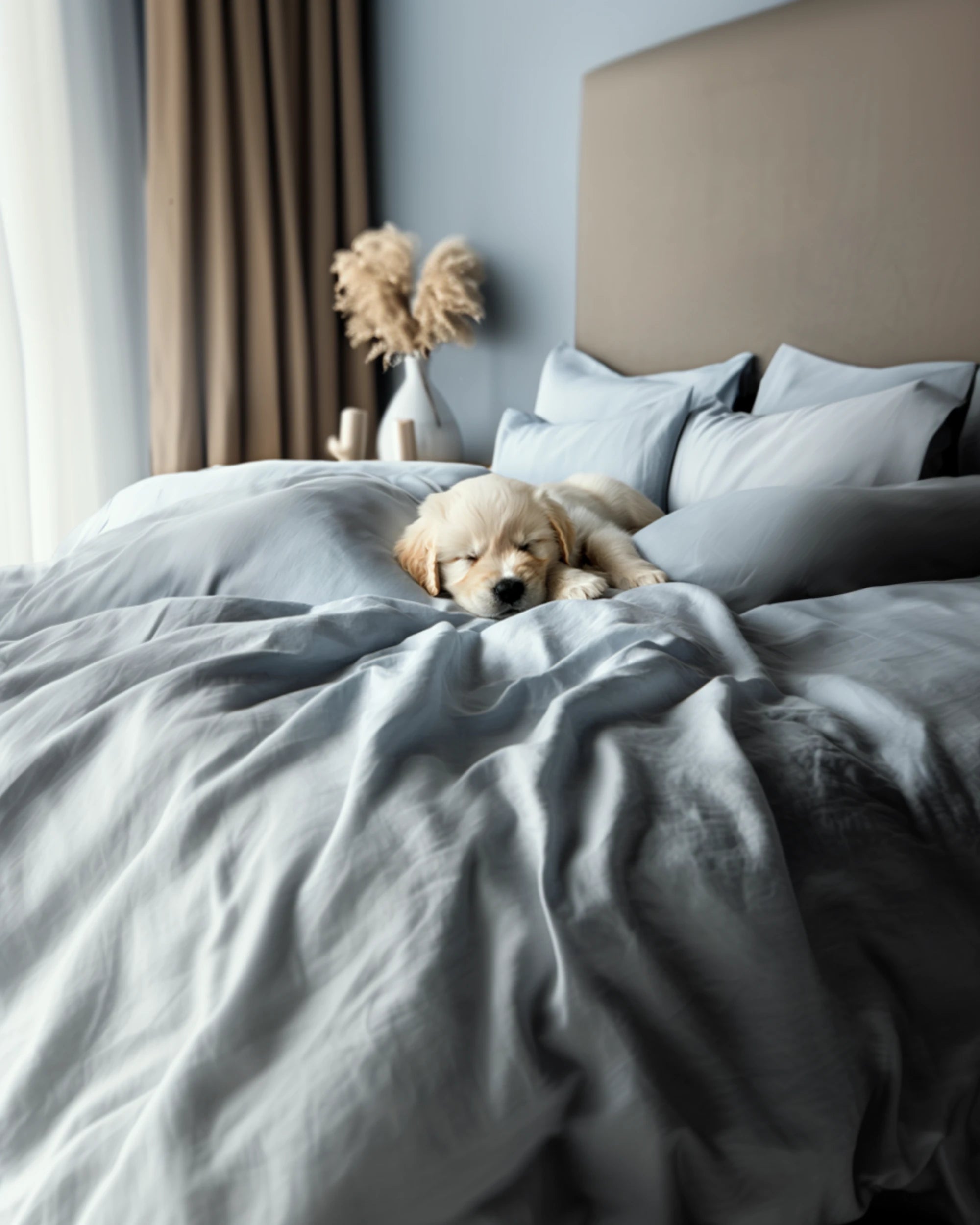 Soft Cotton Sengesett Lys Blå