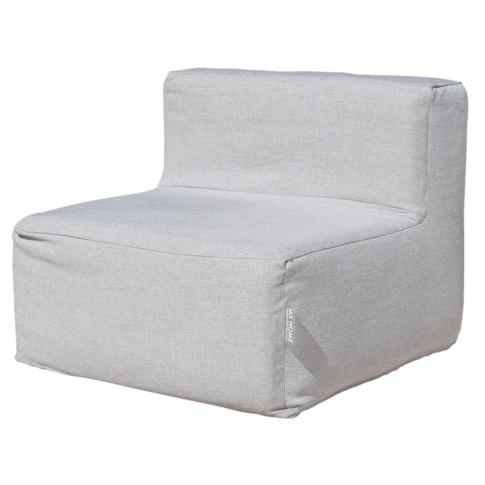 Sun lounger chair - grey linen fabric Bedtime.no.