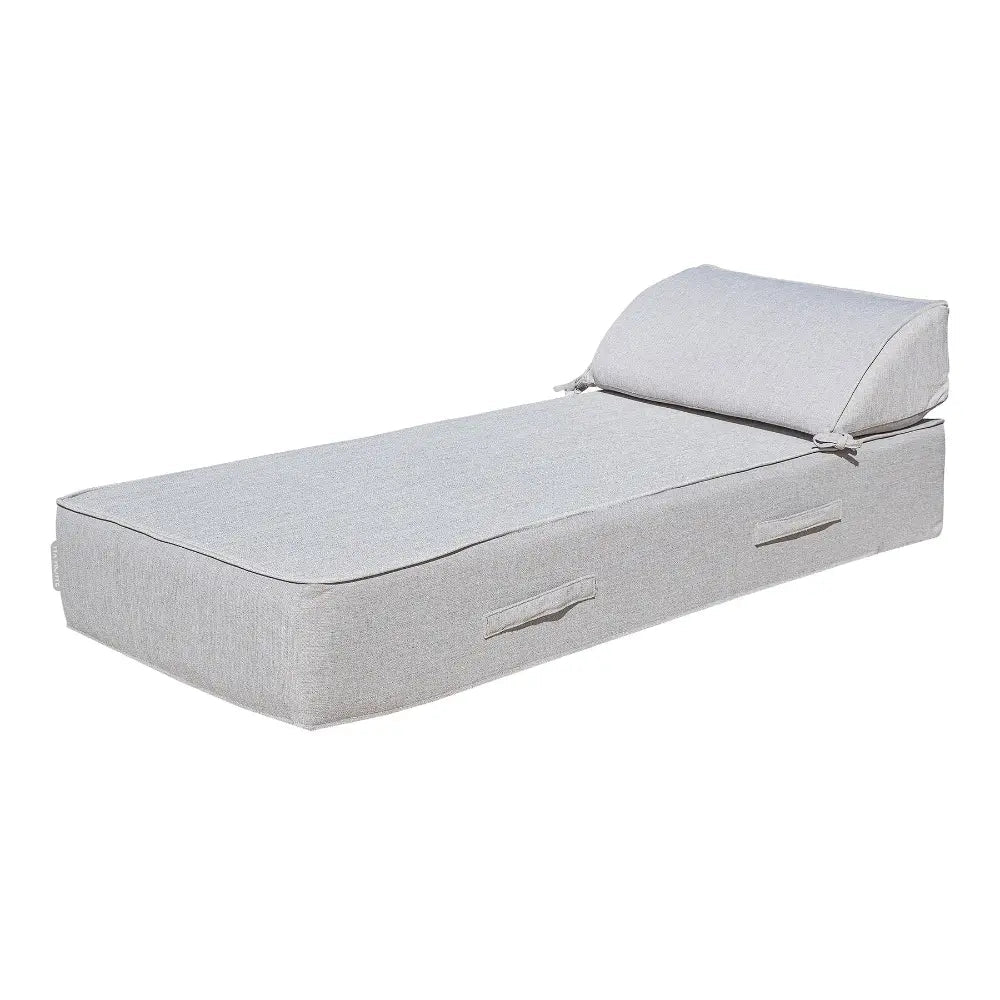 Single bed with headrest - Linen fabric Bedtime.no.
