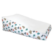 Flytende Solseng white raffia with turtle embroidery Bedtime.no.