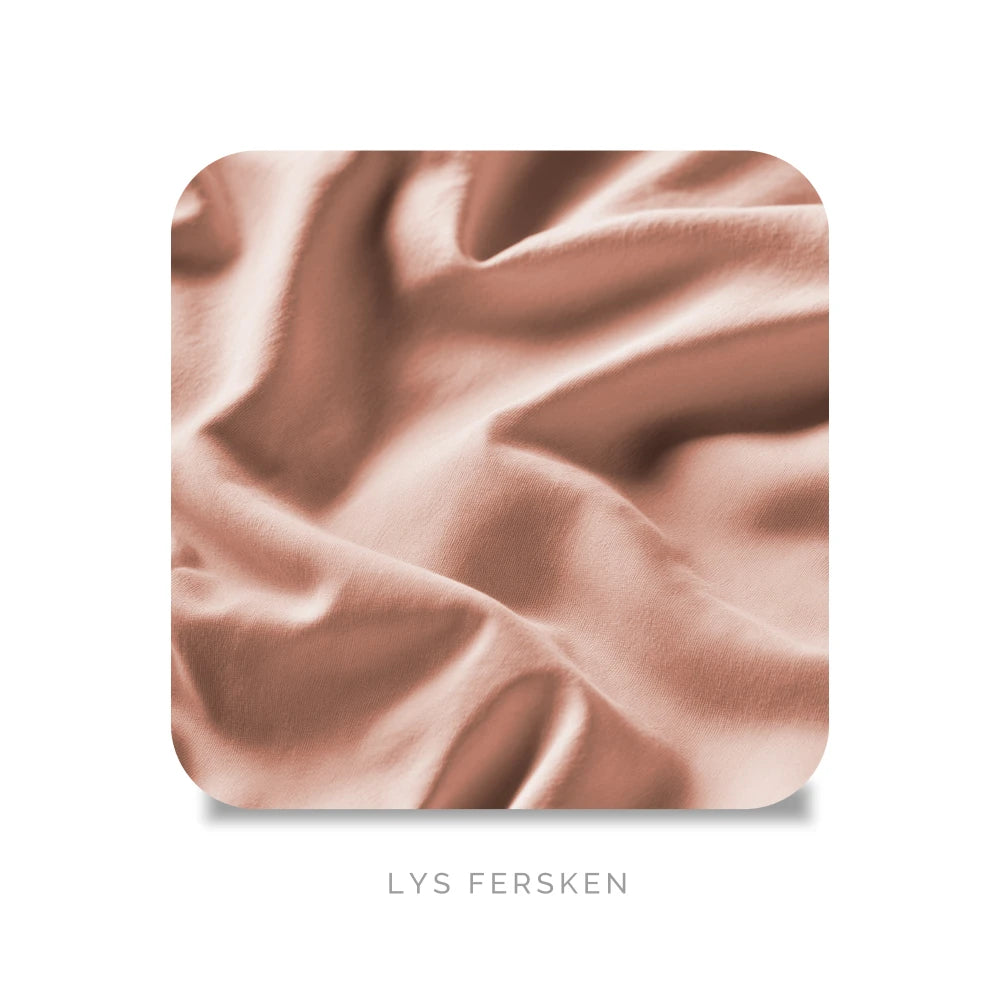 Soft Cotton Laken Lys Fersken Bedtime.no Bedtime Collection.