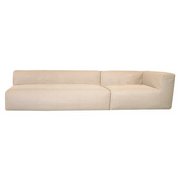 Utesofa 4 seter (1 benk + høyre modul) – Beige MXHOME
