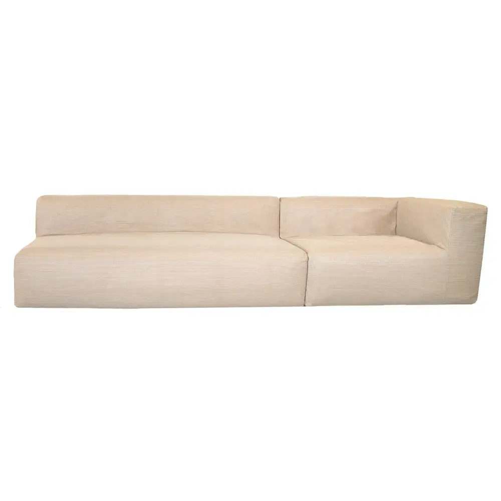 Utesofa 4 seter (1 benk + høyre modul) – Beige MXHOME