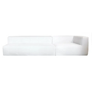Utesofa 4 seter (1 benk + høyre modul) – Hvit MXHOME