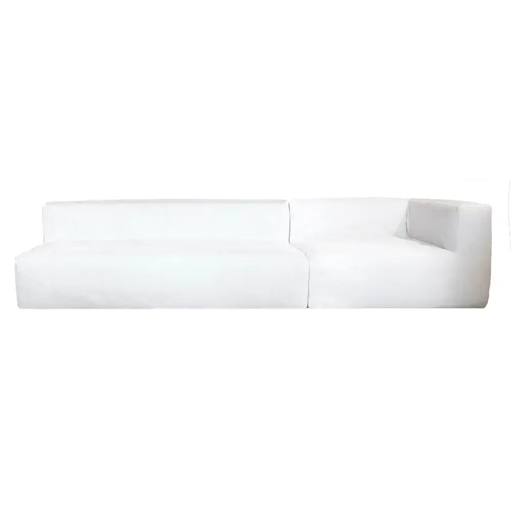 Utesofa 4 seter (1 benk + høyre modul) – Hvit MXHOME