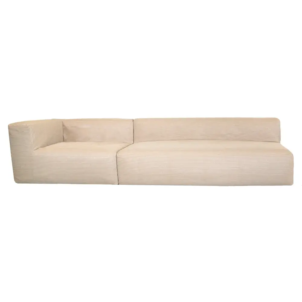Utesofa 4 seter (1 benk + venstre modul) – Beige MXHOME