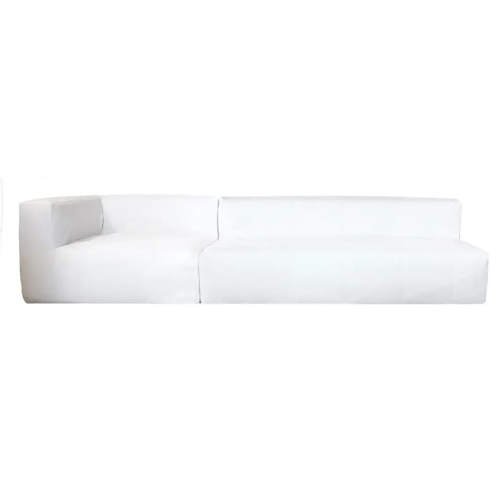 Utesofa 4 seter (1 benk + venstre modul) – Hvit MXHOME