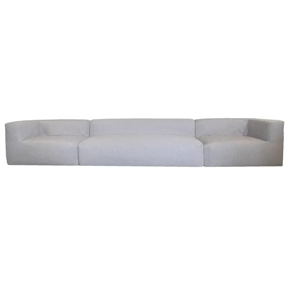 Utesofa 5 seter (1 benk + 2 moduler) - Grå lin MXHOME