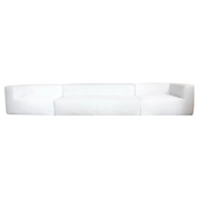 Utesofa 5 seter (1 benk + 2 moduler) - Hvit MXHOME