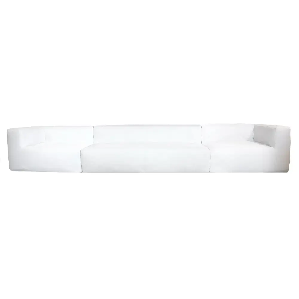 Utesofa 5 seter (1 benk + 2 moduler) - Hvit MXHOME