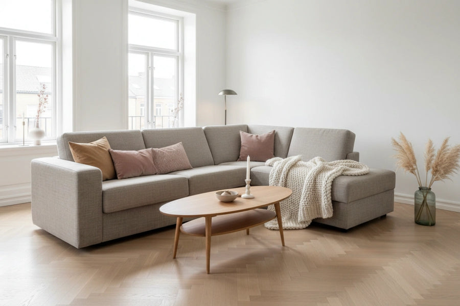 Sovesofa Bedinside 116 med L-oppsett