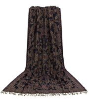 Ullpledd Paisley Black/Orange