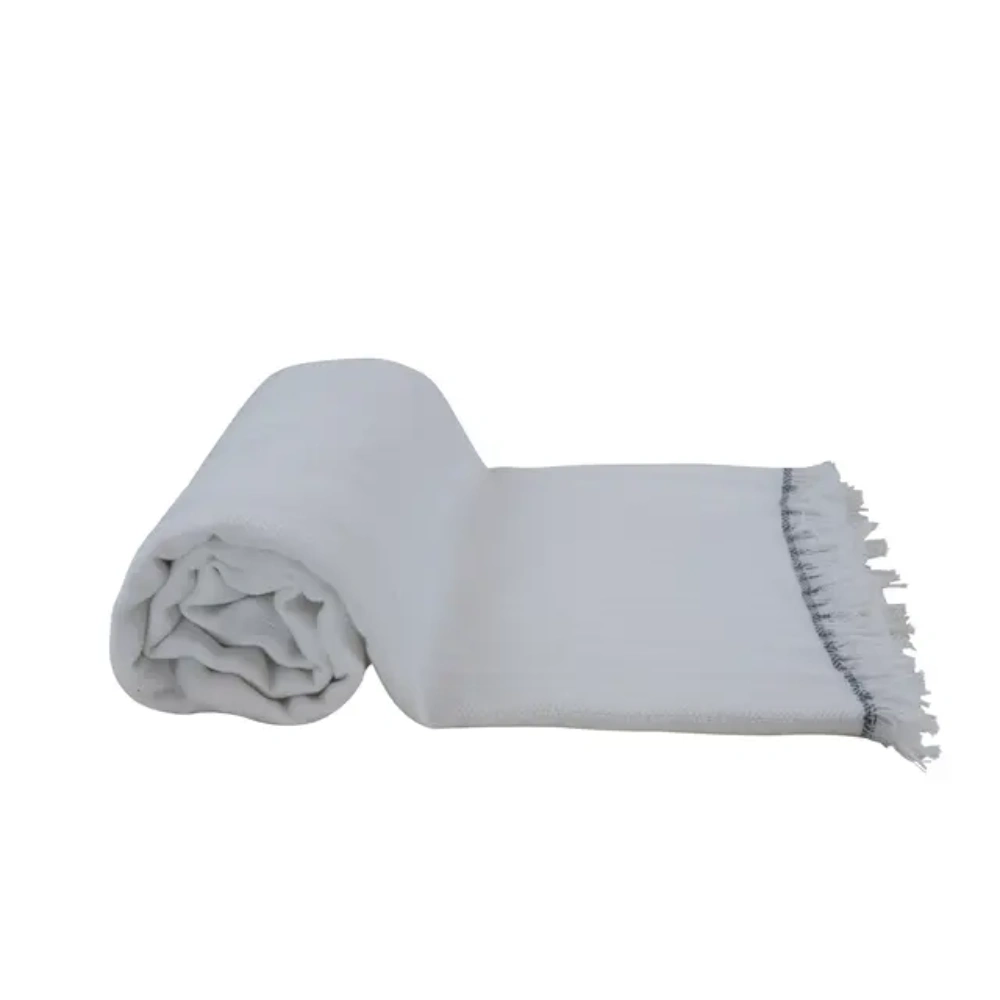 Borås Cotton Canasta Pledd 130x240 White