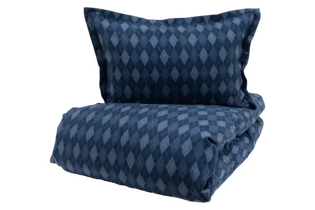 Borås Cotton Charlie Sengesett Blå Bedtime.no Borås Cotton.