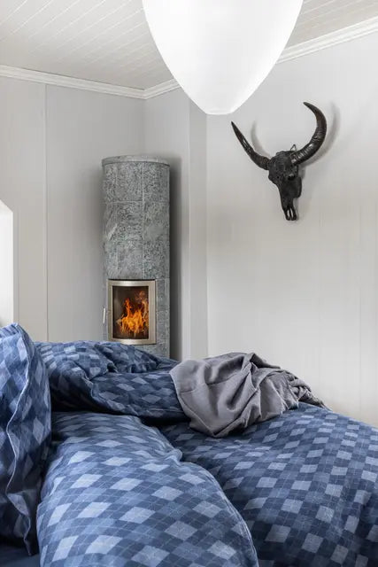 Borås Cotton Charlie Sengesett Blå Bedtime.no Borås Cotton.