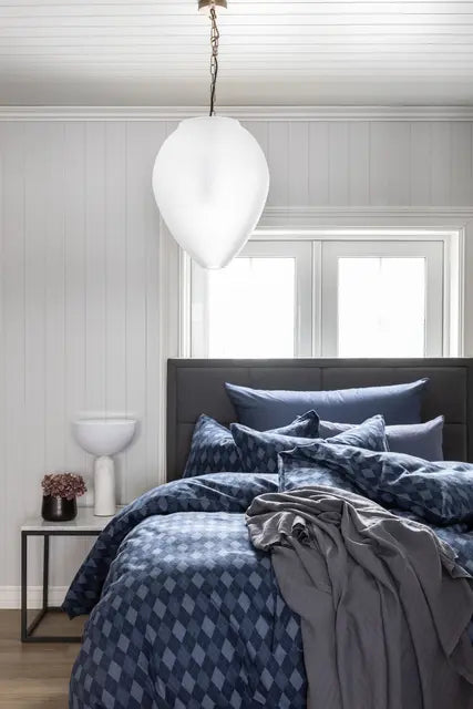 Borås Cotton Canasta Pledd 130x240 Jeans blue Bedtime.no Borås Cotton.