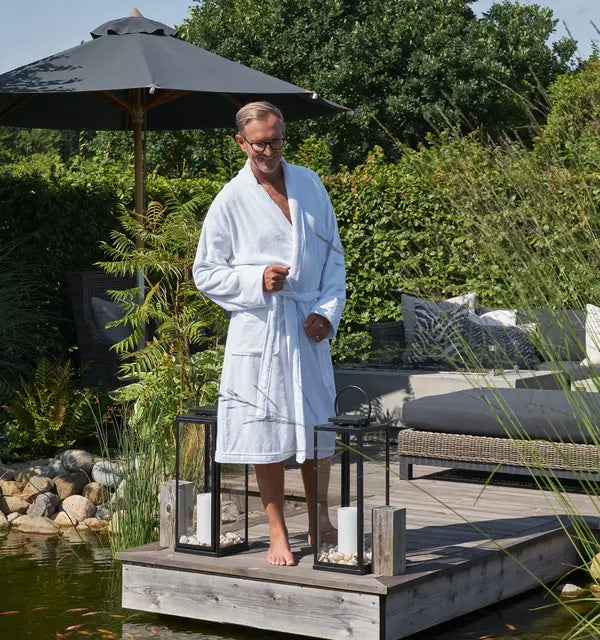 Halvor Bakke Clifton Badekåpe Hvit Bedtime.no Halvor Bakke.