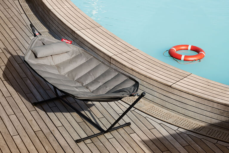 Hengekøye Headdemock Superb fra Fatboy grey taupe deluxe