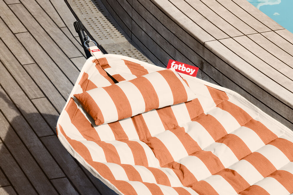 Fatboy headdemock superb pillow stripe orange creme