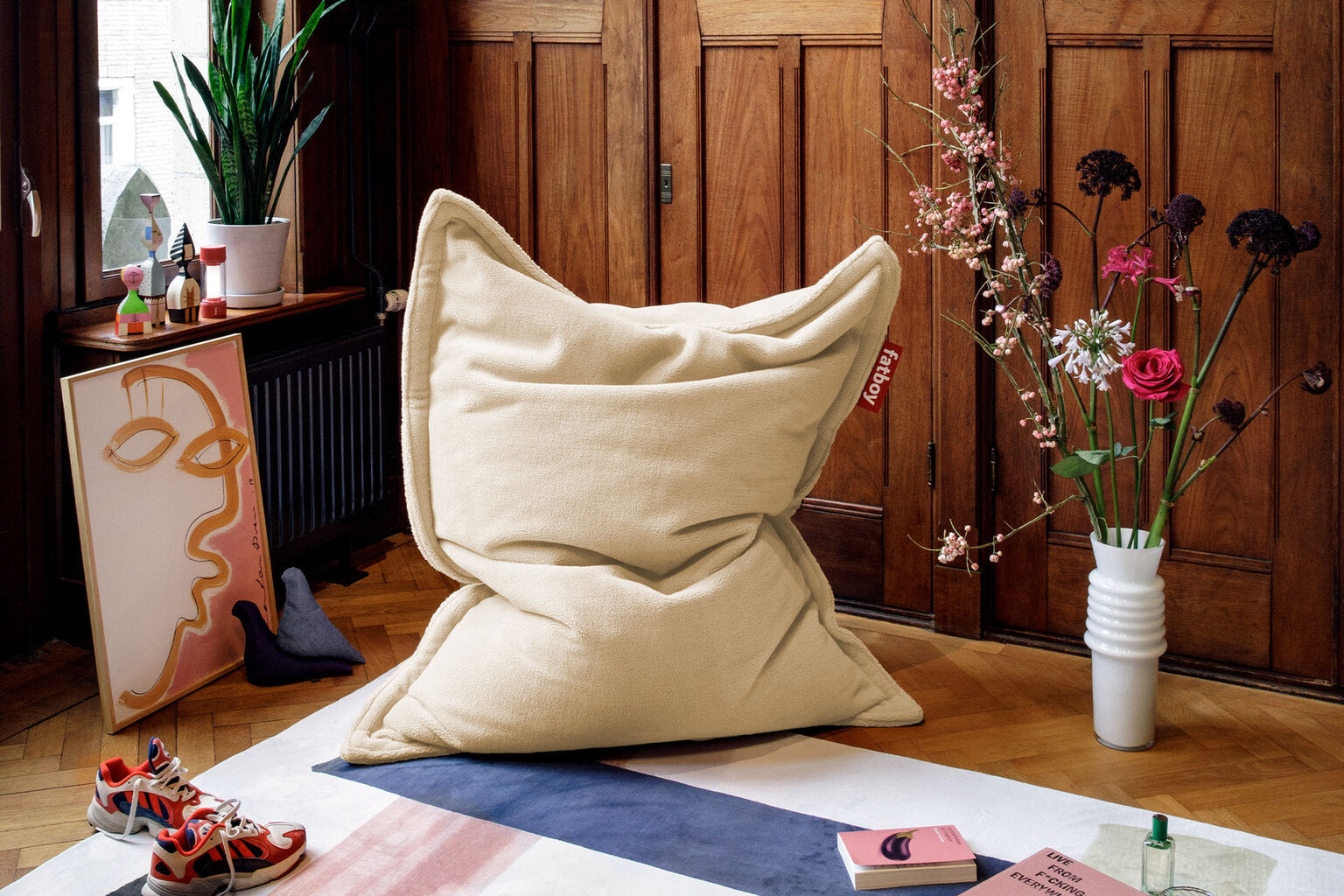 Fatboy Sakkosekk original slim teddy off-white