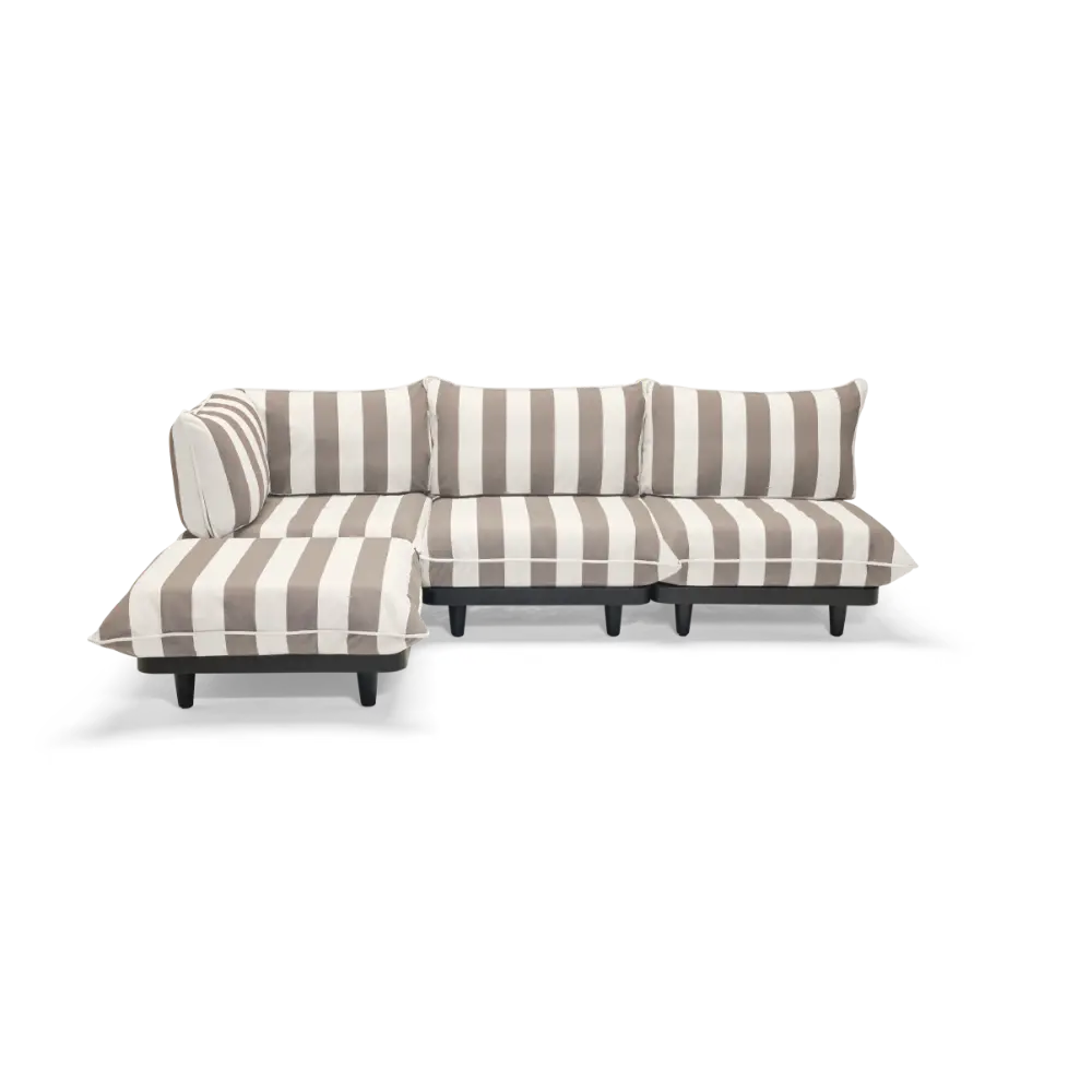 Fatboy Utesofa paletti set large left stripe cacao Fatboy