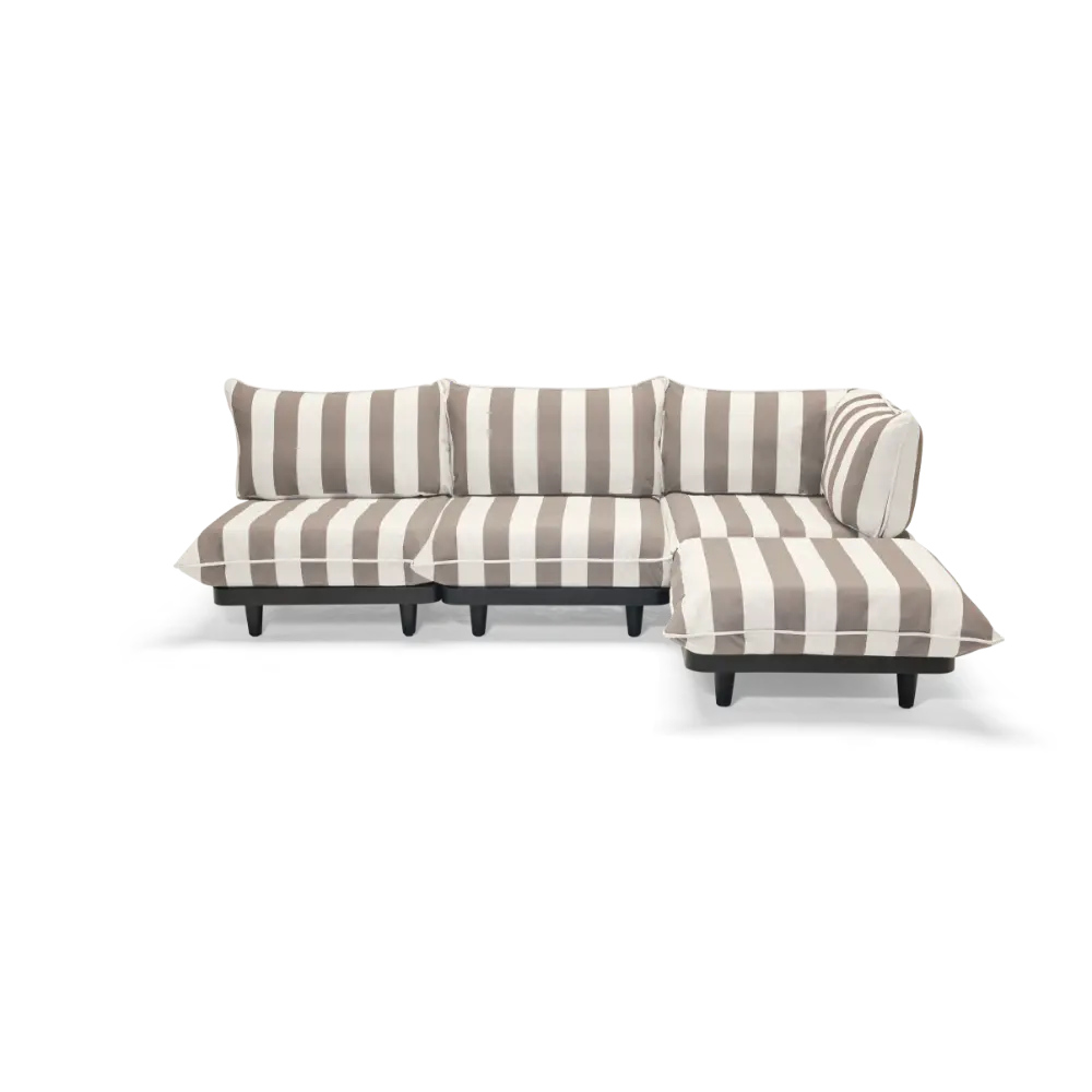 Fatboy Utesofa paletti set large right stripe cacao Fatboy