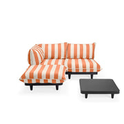 Fatboy Utesofa paletti set medium left stripe orange incl. table