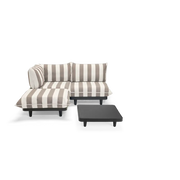 Fatboy Utesofa paletti set medium right stripe cacao incl. table Bedtime.no.