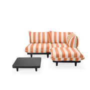 Fatboy Utesofa paletti set medium right stripe orange incl. table