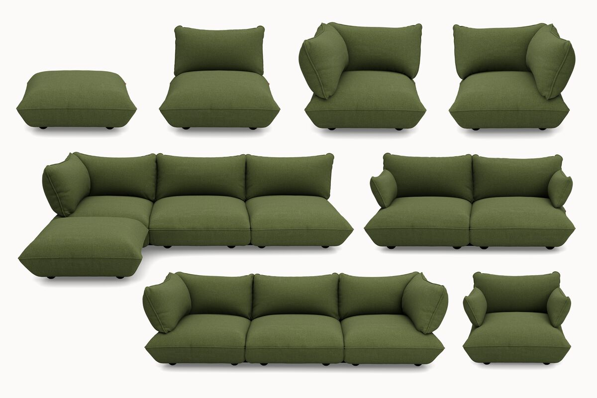 Fatboy Sumo moduloversikt – boucle recycled leaf green