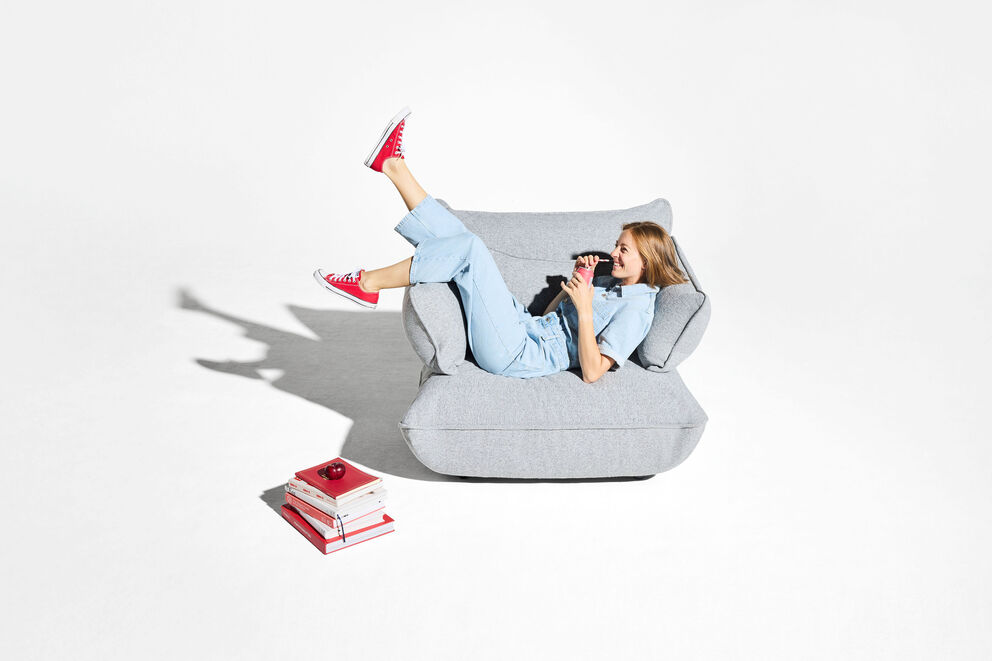 Fatboy Sofa Sumo Armrest Boucle Recycled grey