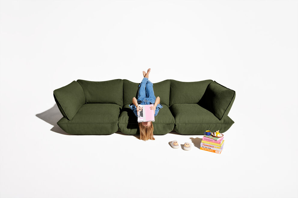 Fatboy Sofa Sumo hocker Boucle Recycled leaf green