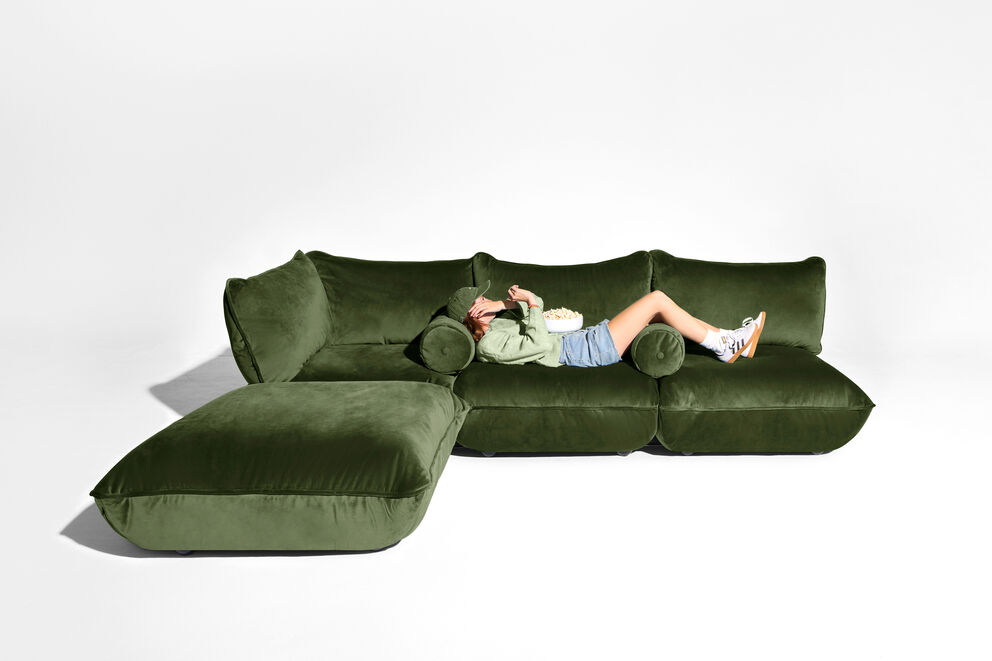 Fatboy Sofa Sumo hocker Velvet Recycled deep green