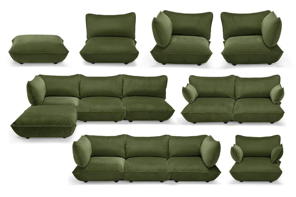 Fatboy Sofa Sumo hocker Velvet Recycled deep green