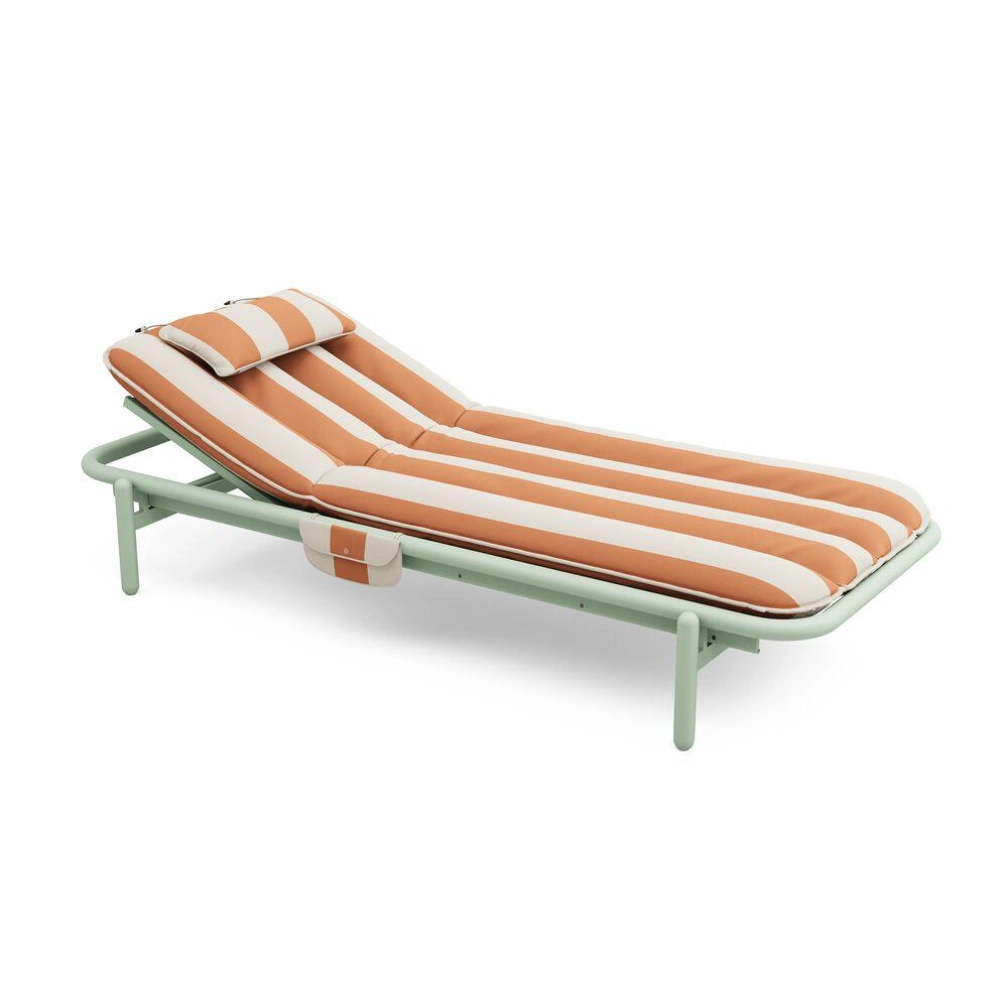 Fatboy sunbun solseng mist green / stripe orange