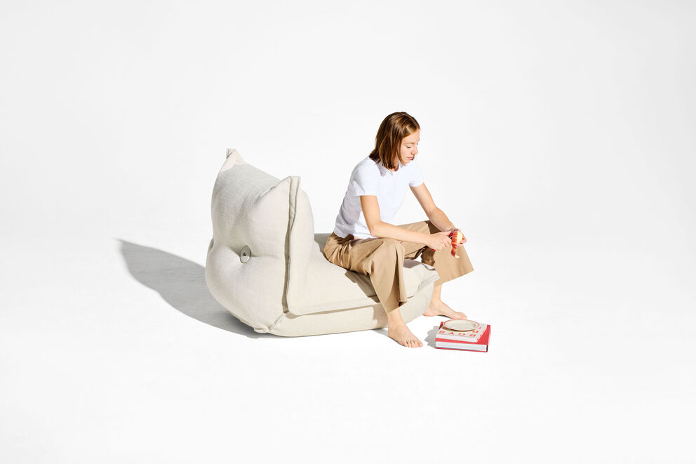Fatboy Stol the BonBaron Slim Boucle Recycled creme