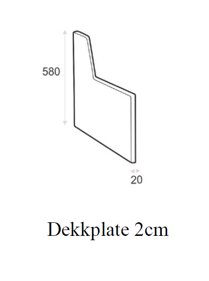Hovden Dekkplate 2 cm