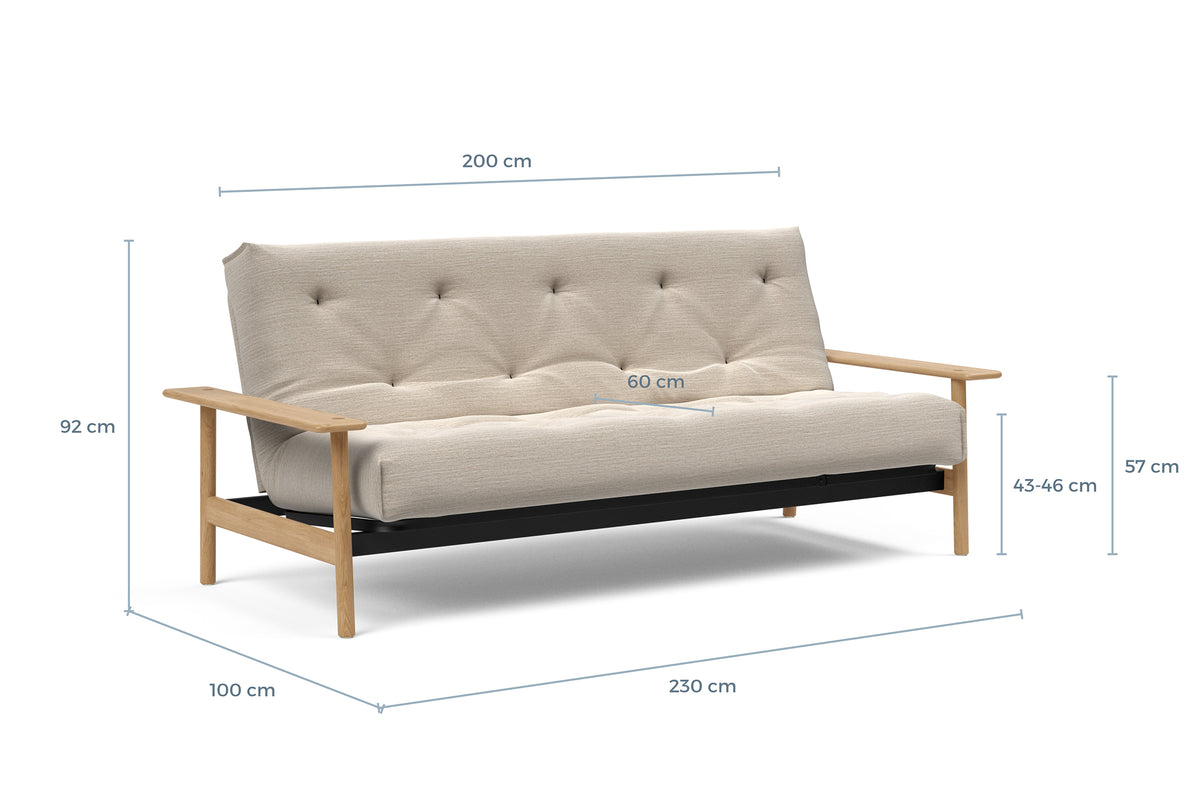Måltegning av Balder i sofaform – måltegning
