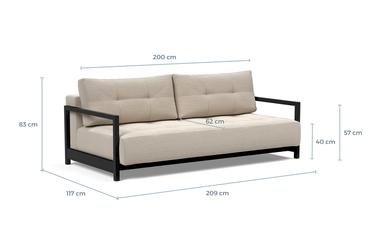 Måltegning av Bifrost sovesofa i sofaform