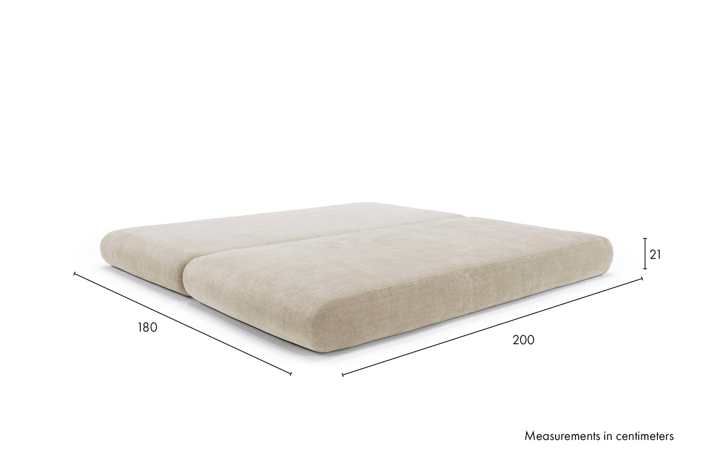 Måltegning Daybed Circlus med armlener – seng – måltegning